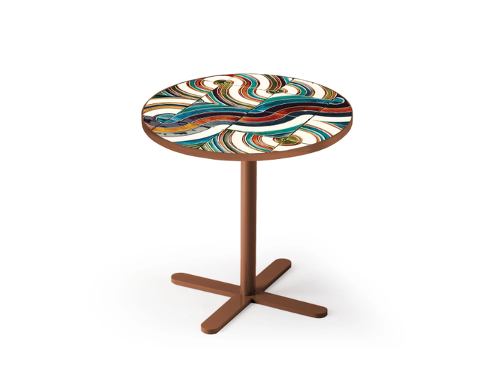 CALDAS - Round ceramic table with 4-star base _ Mambo Unlimited Ideas